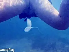 pool creampie underwater surprise