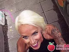 Pov pickups: blonde milf sophie logan getting fucked hard on public stairs!