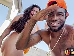 Cougar josie jaxxon in lingerie gets her wet pussy fucked by big cock rome major in interracial housewife scene