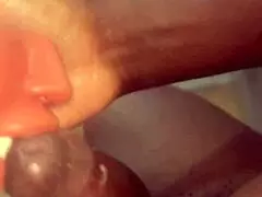 huge thick black dick guy creams throat toy in a sneak peak