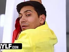 Stepson Takes Stepdad's Place in a Sexy Stepfamily Affair During Movie Night