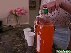 Stepson's Cock Sucked By Girlfriend And Stepmom