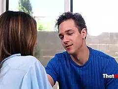 Guy fucks stepmom while dad plays game