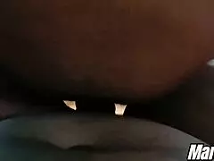 Rainy morning hard fuck with big black cock ends in deep creampie