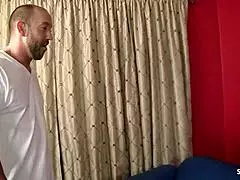 fat-cocked husband convinces small-titted teen for threesome