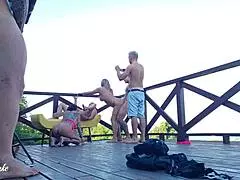 Watch this leaked orgy video from the dormitory deck!