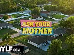 The stepdaughter and stepson get caught with the horny stepmom.