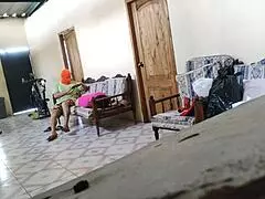 Stepmother rests on sofa until stepson arrives to fuck her like a whore.