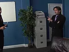 Anaya and Paige kneel to gobble cocks for a job, but will they get the facial?