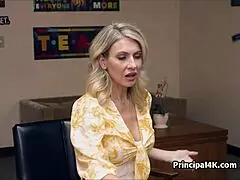 Fake Titty Housewife Bends Over for Hard Office Cock