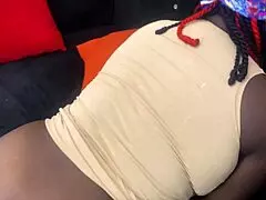 Africa's Black Big Ass Stepmom Fucks the Gateman