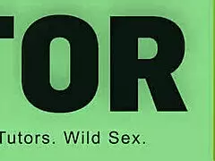 oh wow, tricky boy drills mature tutor in black stockings