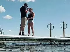 Almost Caught Fucking Monster Cock Outdoors at Lake