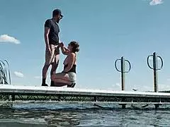 Almost Caught Fucking Monster Cock Outdoors at Lake
