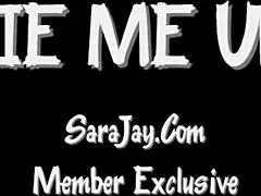 lots of fun bondage time with bbw sara jay, sexy lingerie, ass kissing, milf blonde cute fat