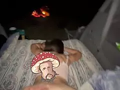 Babysitter's Pussy Destroyed During Holiday Outdoors