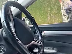 Stranger Jerks Me Off on the Street While My Wife Approaches Near the Store!