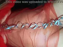 sexy lady shows curves and wet pussy on christmas