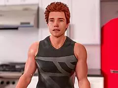 He just facefucks his stepmom in the living room