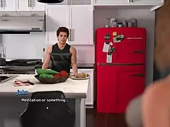 リビングで義母をガンガンイラマチオ