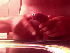 Watch Me Give Him A Handjob From Behind! Compilation Views From Two Cameras Capturing Every Stroke.