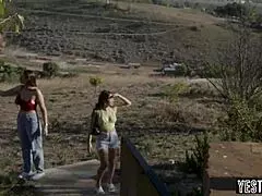 Celebrity Guide Has A Threesome With Two Busty Stepsisters