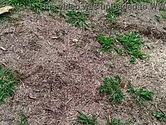 Married woman starts with blowjob outdoors