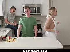 Freeuse Stepmom Handles Stepson's Erection with Tight Pussy Grip - Momslave