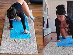 Naughty Naked Workout Dare With Spreading Ass