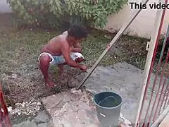 the milf pays the handyman with her ass, getting an anal creampie and squirting.