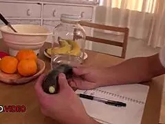 Mature Japanese woman starts with a blowjob before her shaved pussy gets creampied hardcore