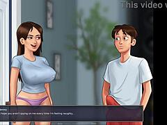 Kuuma seksi kiihottuneen äitipuolen kanssa suihkussa, Summertime Saga tyyliin 😏