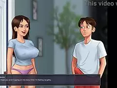 having hot sex with horny stepmom in the shower, summertime saga style 😏