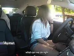 hot wife thay ksada exposes herself in car to stranger