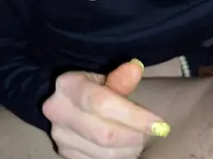 so, how’s this dirty talking wife teasing while jerking off cock?