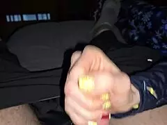 so, how’s this dirty talking wife teasing while jerking off cock?