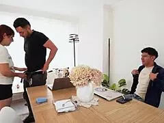 Horny Housewife Milf Bent Over For Muff Diving And Missionary With College Students