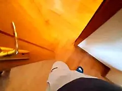 latina maid with creamy pussy in jeans and flip flops is seduced with a massage?