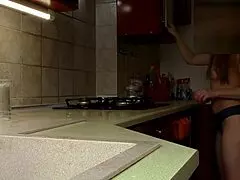 Housewife's Tight Pussy Orgasm After Boss's Photo Session Blowjob.