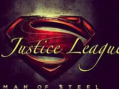 Granny in Fishnets and Corset Gives Justice League Blowjob