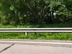 Girlfriend loses bet and masturbates in restaurant then strips naked outside