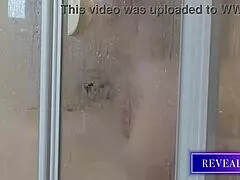 Hot Italian MILF Reveals Sensual Tits and Pussy Play in Shower!