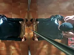 chairtied latina gets her face fucked for 10 minutes until he cums in her mouth