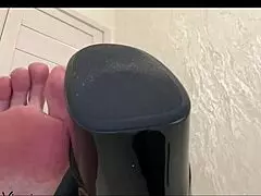 just curious about my feet in this solo striptease moment