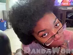 Double BBC blowjob madness! Dark skin ebony and blonde slut deepthroat like pros with sloppy action.