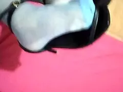 Scorpiotinna flaunts her stockings and feet