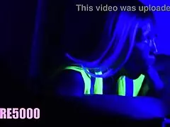 Black Light Blowjob At Ship Yard