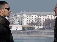 British Milf Cumsprayed By Pickedup Euro In Doggy And Tied Up