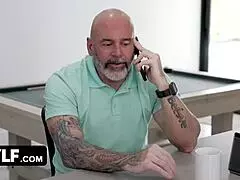 Hot milf wife dominated and creampied by husband's boss at the wedding