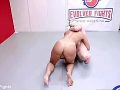 London River dominates Kay Carter in lesbian wrestling